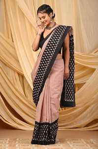 Sari en coton MulMul imprimé au bloc de qualité supérieure pour femmes, léger et doux, tenue traditionnelle indienne, sari en coton MulMul pour femmes - Product Image 2