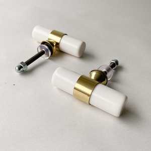 Bouton de tirage élégant en agate naturelle pour armoires modernes - Product Image 4