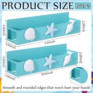 Set di 2 Portaspezie Magnetici per Arredamento Casa e Spiaggia, Cestello Magnetico in Metallo, Organizzatore per Frigorifero per Conservazione Spezie - Product Image 2