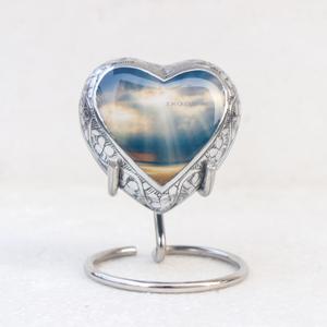 Urnes funéraires en aluminium de style moderne avec design imprimé personnalisé pour le stockage des cendres d'adultes, Urnes funéraires Nuages et Océan, Articles funéraires - Product Image 5