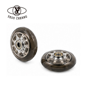 Durable 100mm PU Replacement Wheels 78A for <b>Rollator</b> Walkers Mobility Aids Medical Carts 100x24mm Soft Grey Polyurethane Wheels - Product Image 1