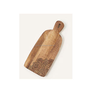 Tabla de cortar de madera de mango minimalista moderna, tabla de cortar duradera hecha a mano para cocina casera o uso de chef profesional - Product Image 3
