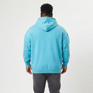 Herren Distressed Hoodie mit Stickerei und Reißverschluss, Langarm, Übergroß, Plus Size, Vintage-Kapuze, 100% Baumwollfleece, Baggy Distressed Hoodies - Product Image 2
