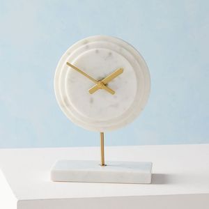 Premium Natural Marble Desk <b>Clock</b> Modern Minimalist Silent Quartz <b>Table</b> <b>Clock</b> Luxury Stone <b>Clock</b> for Home Office Decoration Gift - Product Image 5