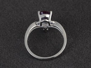 Anillo de Compromiso de Alejandrita con Corte de Pera, Anillo de Plata de Ley con Gema, Joyería de Piedra de Nacimiento de Junio - Product Image 5