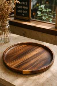 Plateau de service rectangulaire en bois de saule courbé, grande taille, avec poignées, pour hôtels et restaurants – Vente directe usine - Product Image 1