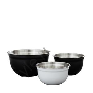 ชุดชามสเตนเลสอาหารยูโรแบบพรีเมี่ยม3ชิ้นโลหะทนทานพร้อมการออกแบบที่ทันสมัยสำหรับใช้ในครัว - Product Image 1