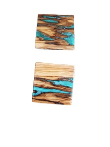 Ensemble de sous-verres en bois en résine époxy fabriquée à la main 100% pure résine conception personnalisée tapis de tasse à café et coussin pour la décoration de table de maison de luxe - Product Image 2