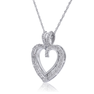 Collar con Colgante de Diamante Natural Blanco de 1.68 Quilates para Mujer, Plata de Ley 925, Cadena de 18 Pulgadas con Baño de Rodio, Corte Brillante G-H - Product Image 2