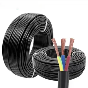 4mm 6mm Flexible Copper Core PVC Insulated Electric Power Cable RVV4X1.0mm 4 Core 15mm 25mm for Architecture and Industry