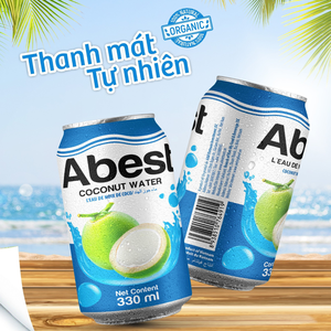 Agua de Coco 100% Orgánica 330ml, Bebida Concentrada de Jugo de Fruta Fresca en Latas con Ingredientes de Azúcar Seca, ABEST Coco Orgánico - Product Image 6