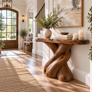 Mesa de Consola de Diseño Nuevo y Moderno 2026, Mesa de Entrada o de Pared para Casa o Apartamento, Mesa de Entrada Hecha a Mano de Madera - Product Image 6