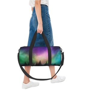 Bolsa de lona Northern Lights con correa ajustable para el hombro, cierre de cremallera, deportiva, para fitness, viajes, portátil, de poliéster - Product Image 4
