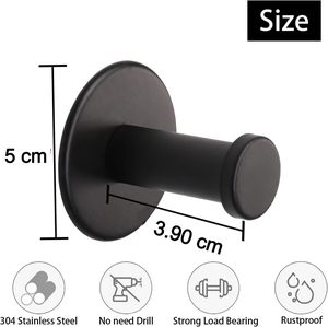 Eye Catching Design Stainless Steel <b>Hooks</b> Black Color Wall <b>Hanging</b> for Bathroom Towel <b>Hooks</b> Stick for Bathroom Bathroom Towel - Product Image 1