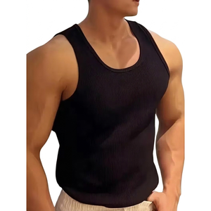 เสื้อกล้ามสำหรับผู้ชายเสื้อออกกำลังกายแขนกุดทรงเข้ารูป - Product Image 1