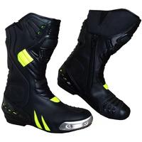 Chaussures de moto antidérapantes, bottes de course protectrices, respirantes, à tige haute, chaussures de sécurité pour motards, sports de plein air pour hommes