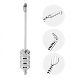 OPTITECH HEALTHCARE Dental Surgical Grade Stainless Steel Manual Crown Remover Kit <b>3</b> Attachments Tips CE Certified Padded Grip - Product Image 2