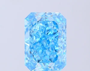 Diamante Suelto CVD Cultivado en Laboratorio, Corte Radiante Azul Fantasía, Certificado IGI para Joyería - Product Image 1