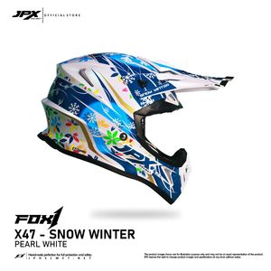 JPX หมวกกันน็อค Fox1ลายซูเปอร์โมโตครอสแบบแม่ลาย x 47ให้การปกป้องที่เหนือกว่าและมีสไตล์ที่โดดเด่นสำหรับประสบการณ์มอเตอร์ไซค์วิบากที่ยอดเยี่ยม - Product Image 1