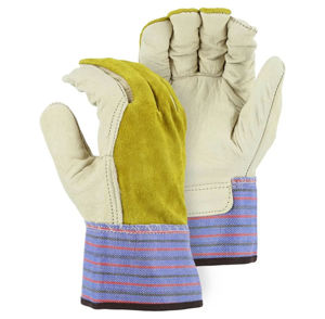 Gants de travail en cuir de vachette pleine fleur, durables, pour la sécurité industrielle, gants de travail canadiens, robustes, pour le jardinage - Product Image 1