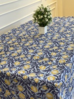 Nappe carrée 100 % coton réutilisable, écologique, personnalisable, imprimée, motif floral fait main, style indien classique, sur mesure