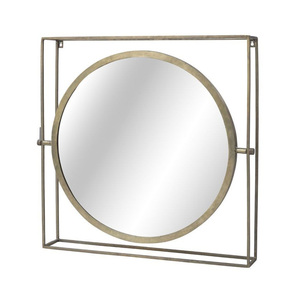 Miroir mural en métal moderne de luxe avec bordure raffinée – Miroir de décoration intérieure haut de gamme - Product Image 3