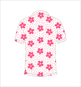 เสื้อโปโลพิมพ์ลายดอกไม้สีชมพูสำหรับผู้ชาย แขนสั้น แฟชั่นลำลอง เสื้อกอล์ฟ รับทำโลโก้ตามสั่ง OEM ODM ขายส่ง - Product Image 5