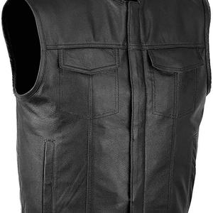 Gilet durable et élégant pour moto Gilet en cuir véritable pour hommes de qualité supérieure - Product Image 4