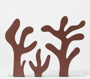 Porte-serviettes unique en métal et fer avec finition marron, parfait pour une utilisation élégante en cuisine et comme décoration de table à manger. - Product Image 2