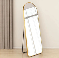 Miroir sur pied pleine longueur, grand miroir mural doré ou noir pour chambre à coucher