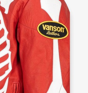 Chaqueta de Cuero FG X VANSON Estilo Urbano, Resistente al Viento y Ecológica, Color Rojo Hueso - Product Image 5
