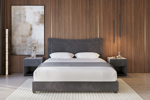 Cama de Madera Sólida de Diseño de Alta Calidad, Muebles de Lujo con Cabecera, Tamaño King, Hecha a Mano - Product Image 2