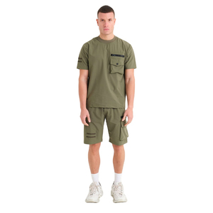 เสื้อคอกลมแขนสั้นผู้ชายระบายอากาศได้ดีมีกระเป๋าหลายกระเป๋า - Product Image 1