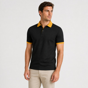 Fabricant OEM – Maillot sportif personnalisé avec logo imprimé en relief, coupe athlétique, design à patte de boutonnage, en coton mercerisé - Product Image 4