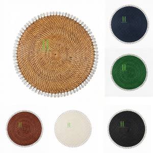 <b>Low</b> Price Wicker Rattan Round Plate Charger Placemats Rustic <b>Table</b> Decoration Handwoven by Skilled Artisans Rattan 2026 - Product Image 1