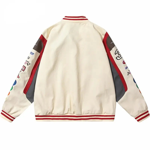 Veste de moto 100% coton, broderie personnalisée, logo, patch sur toute la surface, veste de course vintage Nascar, unisexe, Pakistan - Product Image 5