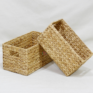 Trending Eco Friendly Water Hyacinth <b>Bread</b> <b>Basket</b> Tabletop Decorative Shallow Bin - Product Image 3