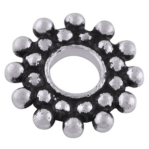 925 Sterling <b>Solid</b> <b>Silver</b> Flying Saucer Spacer Beads for Jewelry Making <b>Necklace</b> Bracelet DIY Findings - Product Image 1