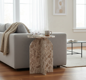 Mesa Auxiliar de Mármol en Estilo Moderno Minimalista - Product Image 5