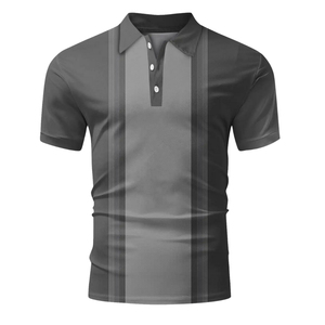 Chemise en coton tricoté anti-rides pour homme, tissu respirant de qualité supérieure, manches courtes, poche imprimée, confortable, légère et élégante - Product Image 1