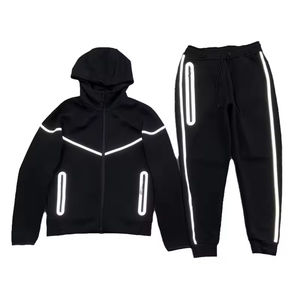 Conjunto Deportivo Informal para Hombre, Transpirable, con Capucha, Estampado Personalizado, 100% Algodón, Secado Rápido, de Pakistán, para Invierno - Product Image 1