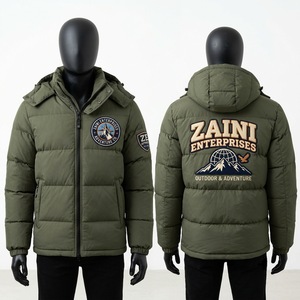 Mens Premium 500g Cotton Shell Camouflage Casual Puffer <b>Jacket</b> Green Quilted <b>Winter</b> Coat Long Hooded Windproof <b>Waterproof</b> - Product Image 1