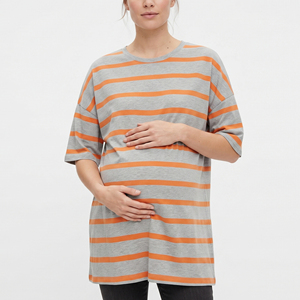 <b>Women</b> Nursing Maternity <b>T</b> <b>Shirts</b> 100% Cotton <b>Long</b> Maternity Tee <b>Shirt</b> Ladies Baggy Striped <b>Line</b> Maternity <b>Long</b> <b>T</b> <b>Shirts</b> <b>Women's</b> - Product Image 3