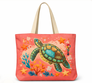 Sac fourre-tout en toile avec logo personnalisé et motif personnalisé, grande taille, avec poignée épaule, pour usage quotidien, shopping ou plage. - Product Image 1