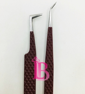 Pinzas para Extensión de Pestañas Lumia Beauty de Acero Inoxidable, Precisión de 45 Grados, Duraderas, Antimagnéticas, Agarre Perfecto, Logotipo Personalizado - Product Image 5