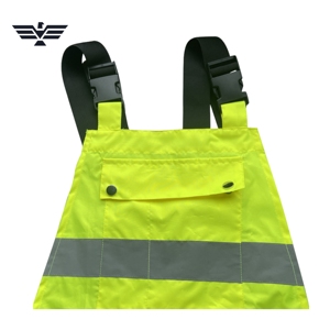 Custom Hi Vis Waterproof Safety Bib <b>Overalls</b> Reflective Rain Dungarees <b>Men's</b> PVC Industrial Workwear High Visibility Bib Pants O - Product Image 3