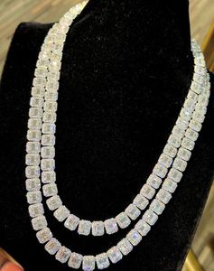 Chaîne cubaine Miami en moissanite VVS 14 mm à deux rangs, plaquée or 14 carats, certifiée IGI, style Hip Hop, en argent sterling 925, collier pour homme - Product Image 1