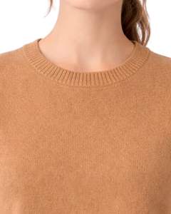 Pull sans manches en maille pour femme, couleur camel, doux et léger, col rond, décontracté, élégant, pour l'été - Product Image 6