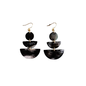 Boucles d'oreilles en corne de buffle naturelle de qualité supérieure ZEHRA INDUSTRIES, élégantes, 100% naturelles, imperméables, faites à la main, taille personnalisée, cadeau d'affaires - Product Image 2