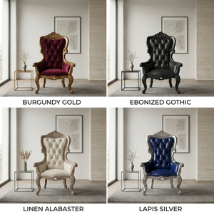 <span class=keywords><strong>Poltrona</strong></span> Trono di Lusso Personalizzata con Schienale Alto, in Legno Massello Intagliato a Mano, Rivestita in Pelle Trapuntata, per Hall di Hotel, Villa, Lounge VIP - Product Image 6